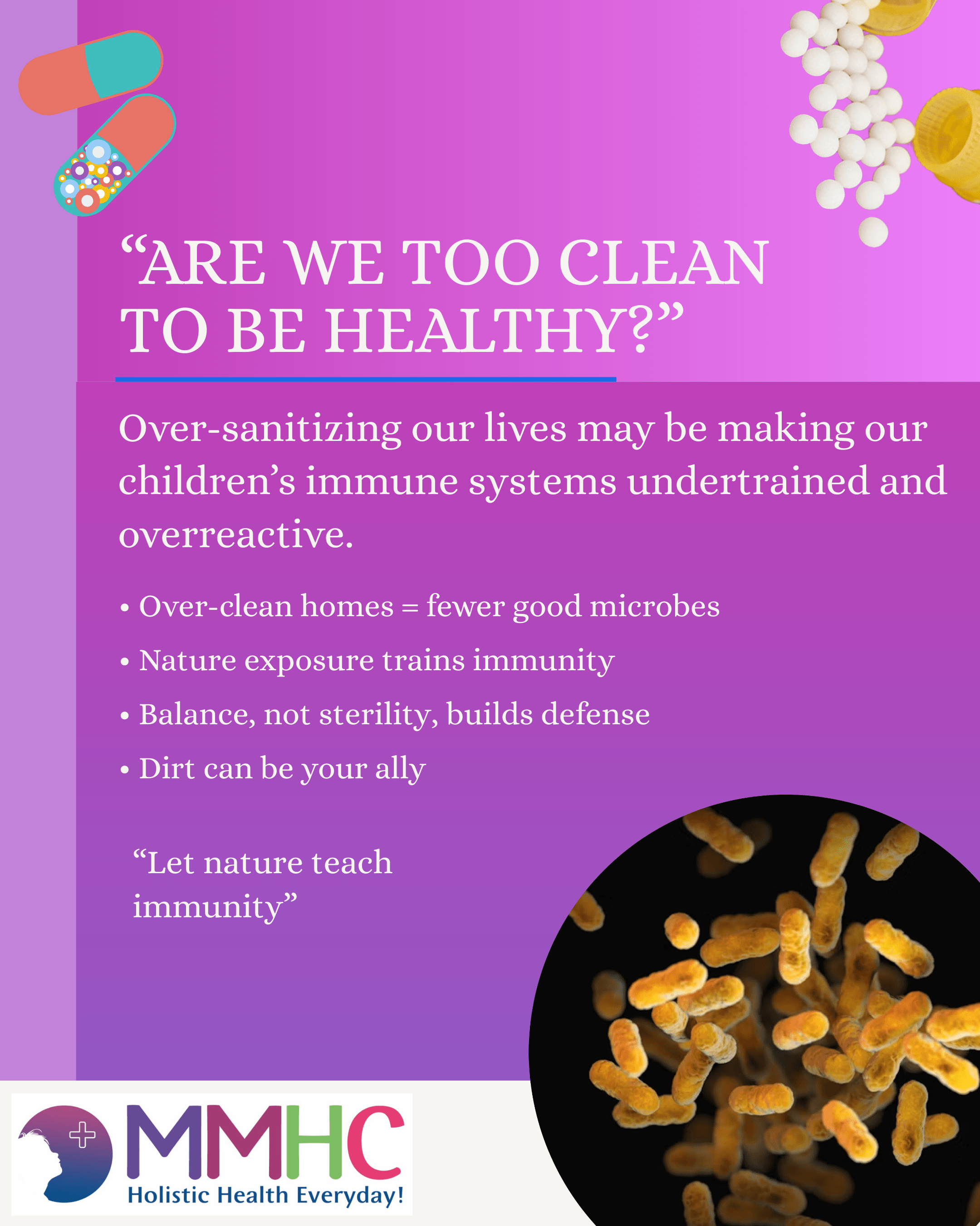 “Child playing outdoors mother microbiome joy”