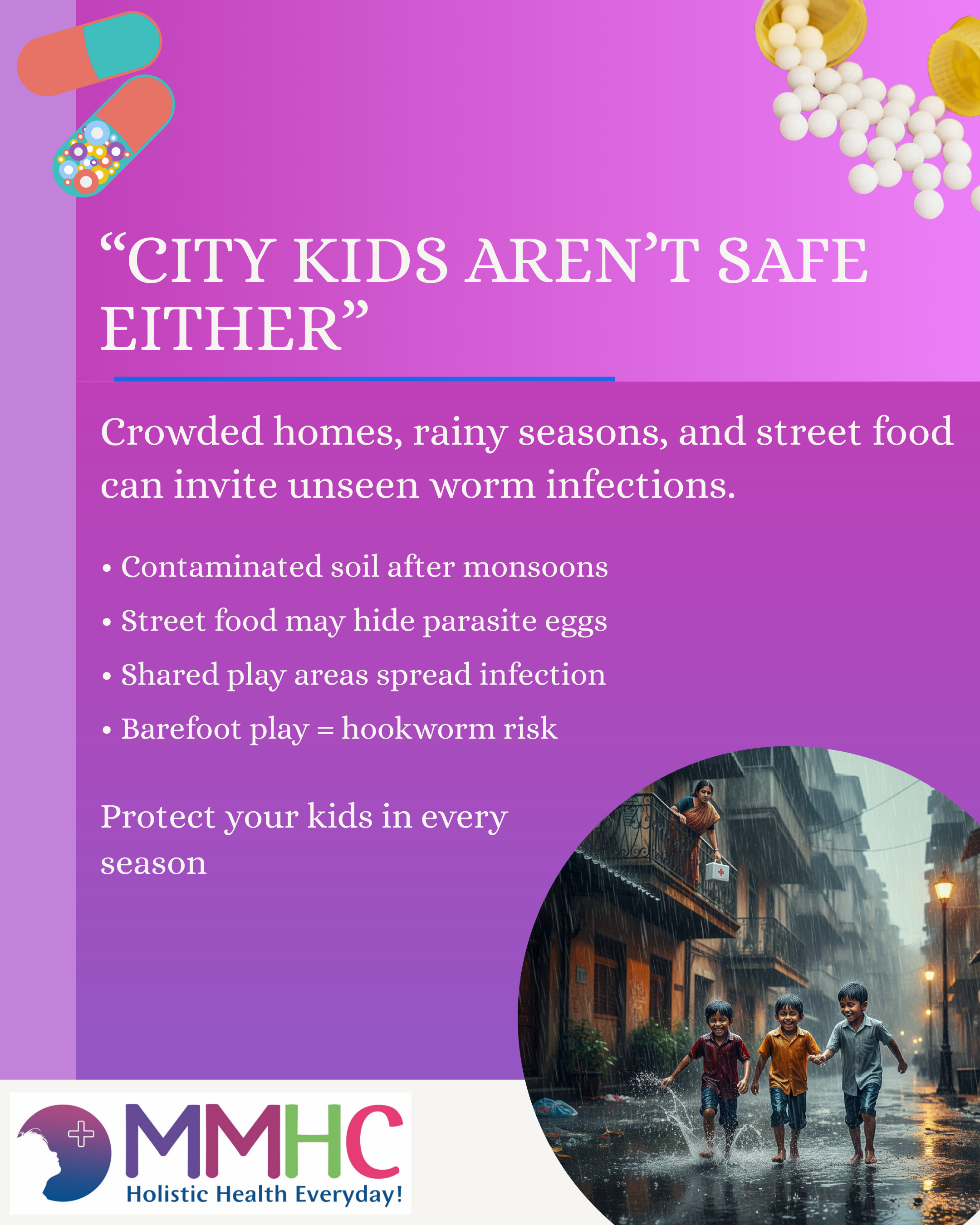 Protect kids from urban parasites with hygiene care